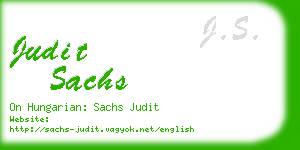 judit sachs business card